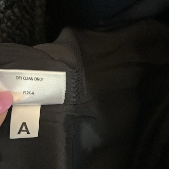 Eileen Fisher Wool Tweed Winter Coat with Buttons pockets Black Grey xsmall - Picture 9 of 14